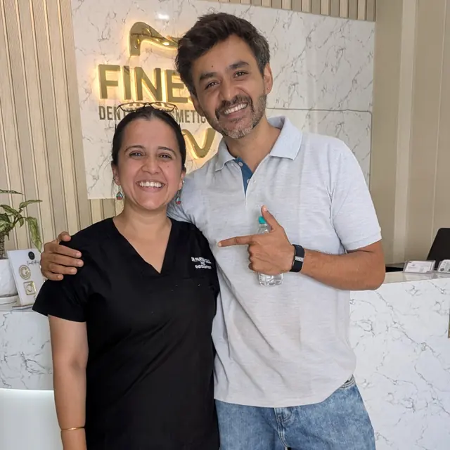 Varun Tewari with the Finesse Dental team in Mohali